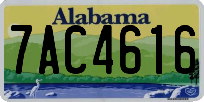 AL license plate 7AC4616