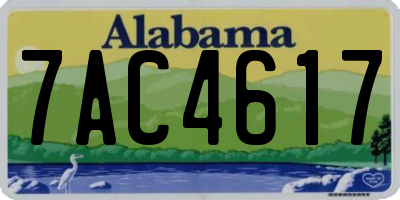 AL license plate 7AC4617