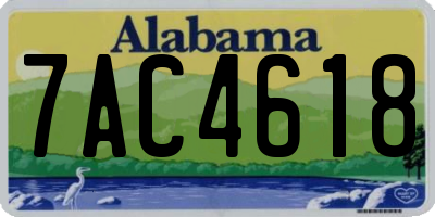 AL license plate 7AC4618