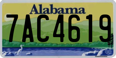 AL license plate 7AC4619