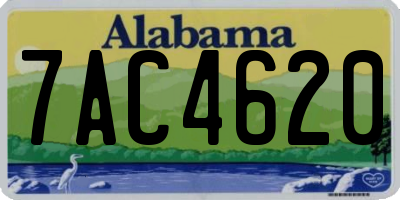 AL license plate 7AC4620