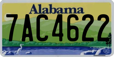 AL license plate 7AC4622