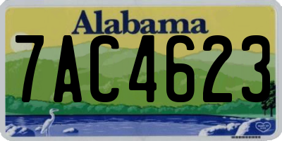 AL license plate 7AC4623