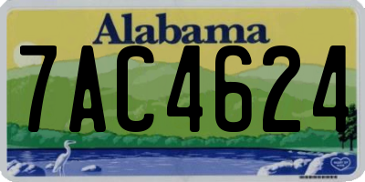 AL license plate 7AC4624