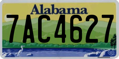 AL license plate 7AC4627