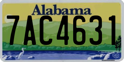 AL license plate 7AC4631