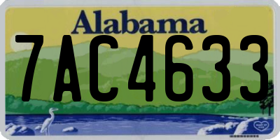 AL license plate 7AC4633