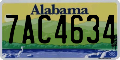 AL license plate 7AC4634