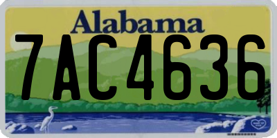 AL license plate 7AC4636