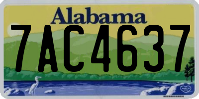 AL license plate 7AC4637