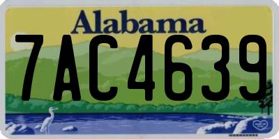 AL license plate 7AC4639
