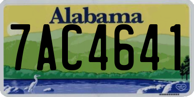 AL license plate 7AC4641