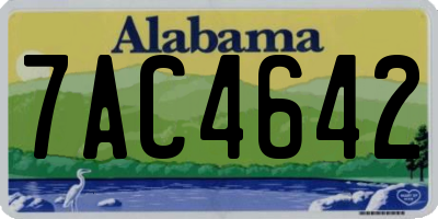 AL license plate 7AC4642