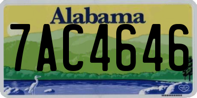 AL license plate 7AC4646