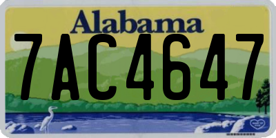 AL license plate 7AC4647