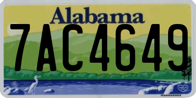 AL license plate 7AC4649