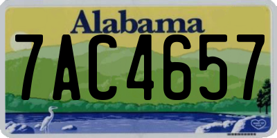 AL license plate 7AC4657
