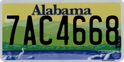 AL license plate 7AC4668