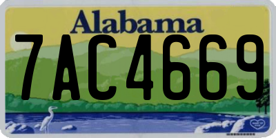 AL license plate 7AC4669
