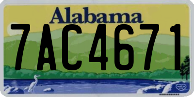 AL license plate 7AC4671