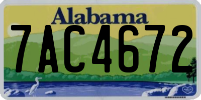 AL license plate 7AC4672