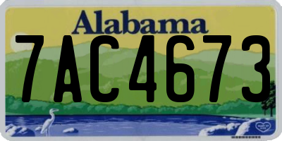AL license plate 7AC4673