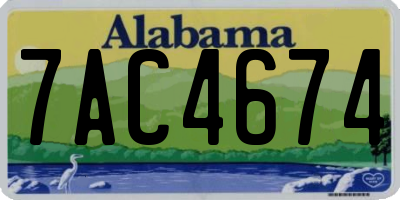 AL license plate 7AC4674