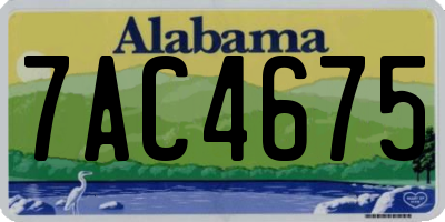 AL license plate 7AC4675