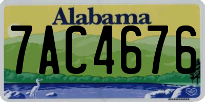 AL license plate 7AC4676