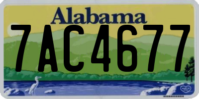 AL license plate 7AC4677