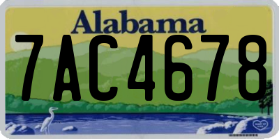 AL license plate 7AC4678