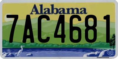 AL license plate 7AC4681