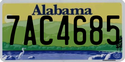 AL license plate 7AC4685