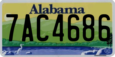 AL license plate 7AC4686