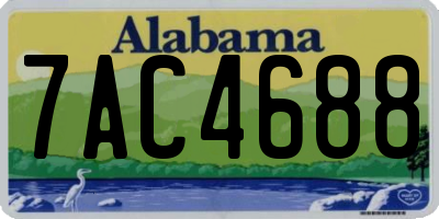 AL license plate 7AC4688