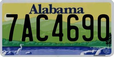 AL license plate 7AC4690