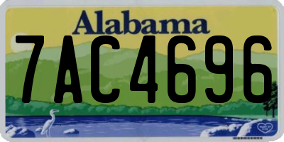 AL license plate 7AC4696