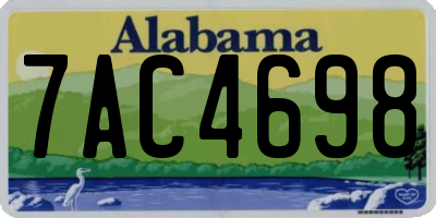 AL license plate 7AC4698