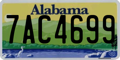 AL license plate 7AC4699
