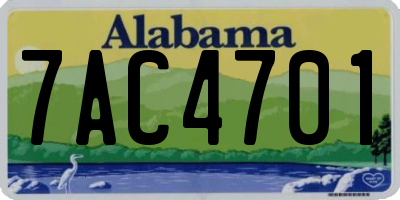 AL license plate 7AC4701
