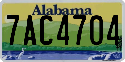 AL license plate 7AC4704