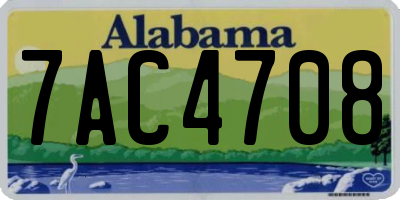 AL license plate 7AC4708