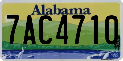 AL license plate 7AC4710