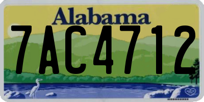 AL license plate 7AC4712