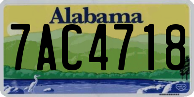AL license plate 7AC4718