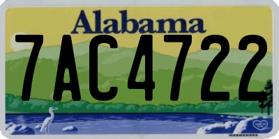AL license plate 7AC4722