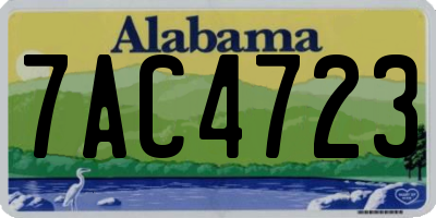 AL license plate 7AC4723