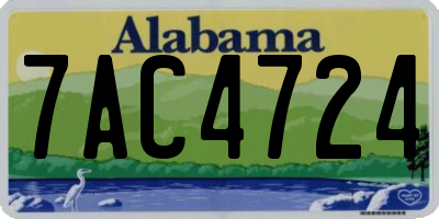 AL license plate 7AC4724