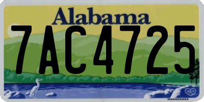 AL license plate 7AC4725