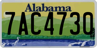 AL license plate 7AC4730